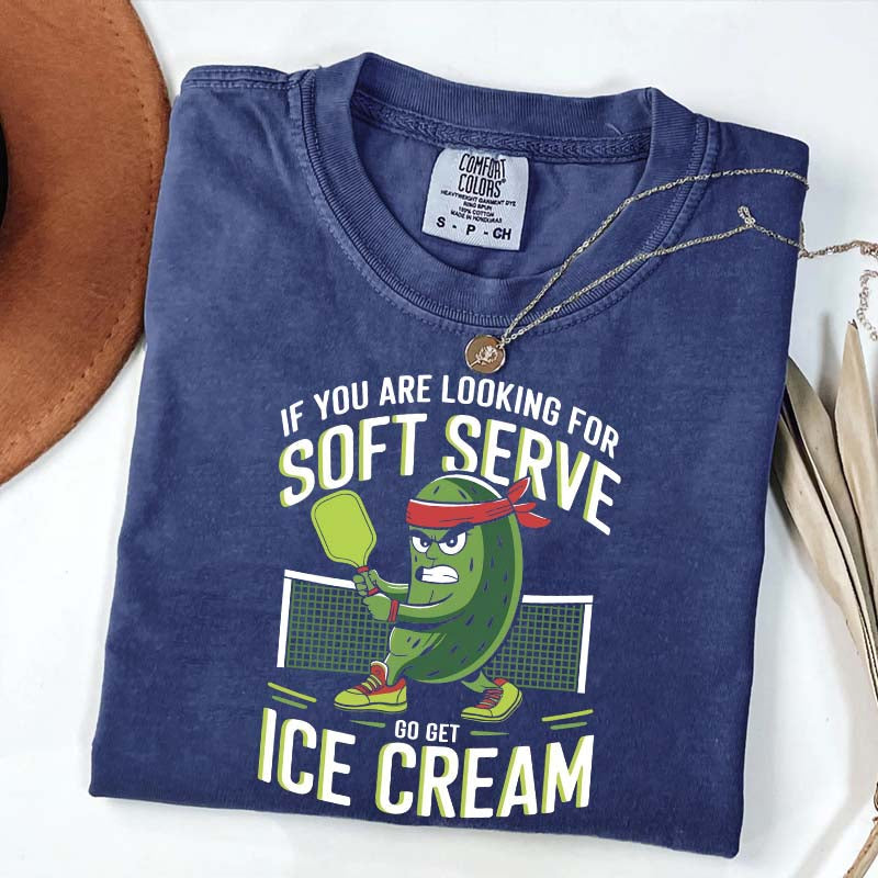 Soft Serve Pickleball Joke T-Shirt