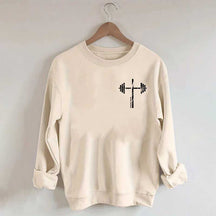 Lift Heavy Pray Hard Religious Gym Sweatshirt