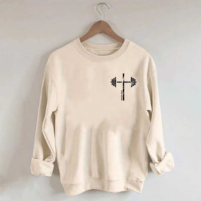 Lift Heavy Pray Hard Religious Gym Sweatshirt