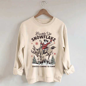 Retro Christmas Cowboy Santa Sweatshirt