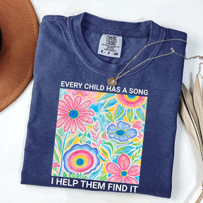 Music Teacher Appreciation Floral T-Shirt