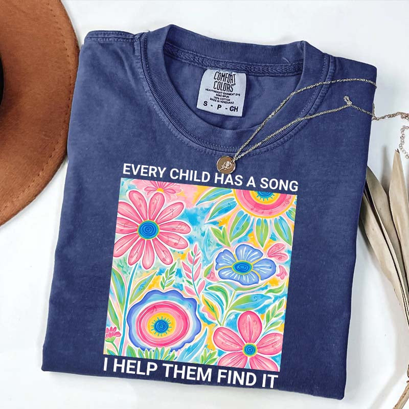 Music Teacher Appreciation Floral T-Shirt