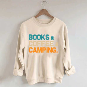 Books Coffee Camping Sweatshirt