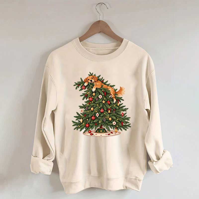 Christmas Tree Dogs Cute Sweatshirt