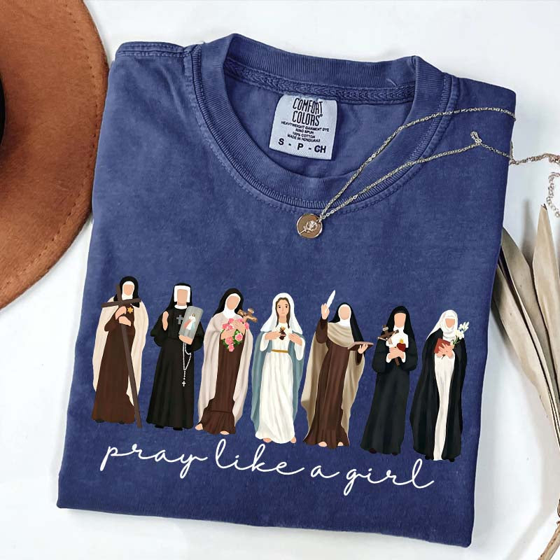 Custom Comfort Colors Catholic Saint T-Shirt