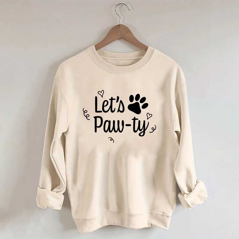 Lets Paw-Ty Dog Birthday Party Sweatshirt