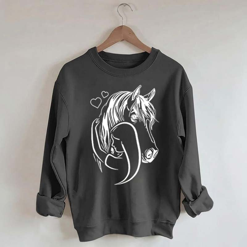 Rider Horse Lineart Sweatshirt
