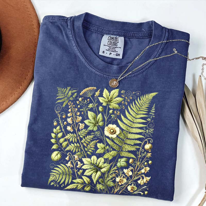 Botanical Fern & Wildflowe T-Shirt