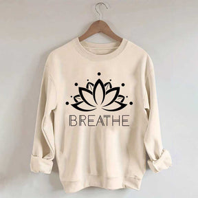 Yoga Breathe Lotus Flower Sweatshirt