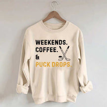 weekend Coffee Puck Drops Sweatshirt
