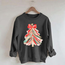 Red Bow Christmas Tree Sweatshirt