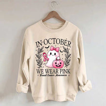In October We Wear Pink Ghost Sweatshirt