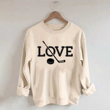 Love Hockey Player Sweatshirt
