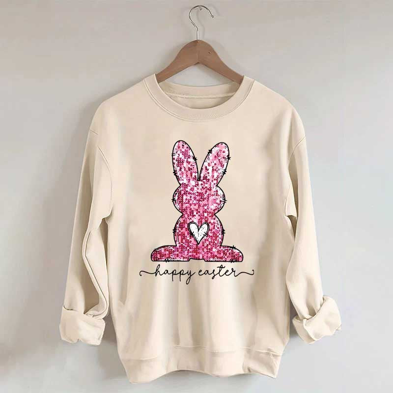 Pink Happy Easter Sweatshirt
