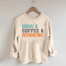 Dogs Coffee Running Relaxation Sweatshirt