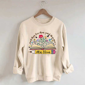 Custom Teacher Wildflower Sweatshirt