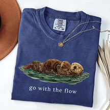 Go With The Flow Cute Otter T-Shirt