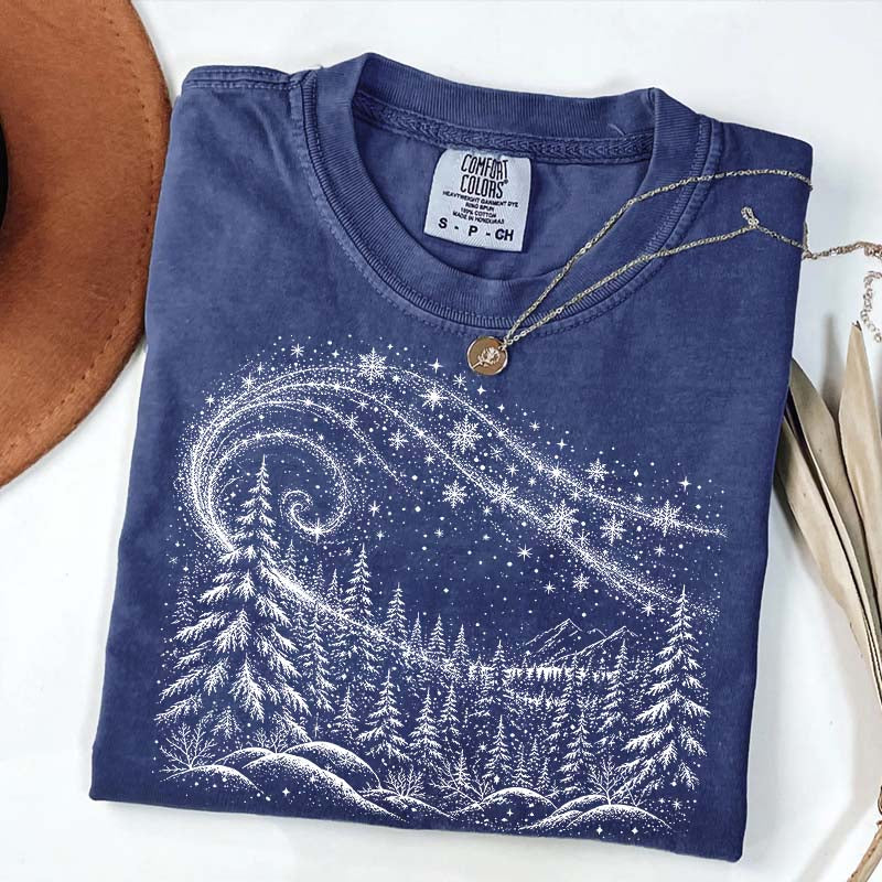 Vintage Winter Forest Comfort Colors T-Shirt