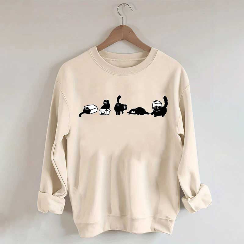 Cute Five Mood Cats Owner Sweatshirt