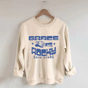 Grace Rocky Save Stars Book Lover Style Sweatshirt