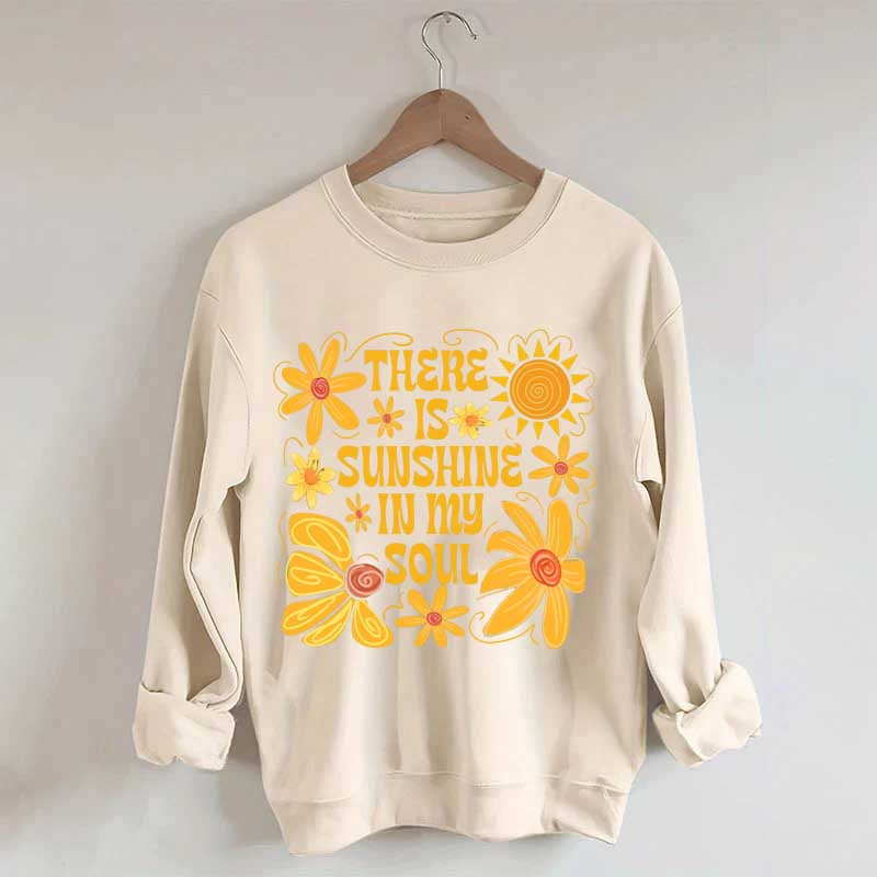 Boho Sunshine In My Soul Hippie Flower Sweatshirt