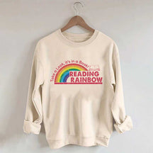 Teacher Reading Rainbow Sweatshirt