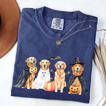 Halloween Golden Retriever Bat T-Shirt
