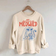 Getting Meowied Funny Cat Bride Sweatshirt