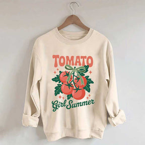 Fresh Garden Vegetable Tomato Girl Swwatshirt
