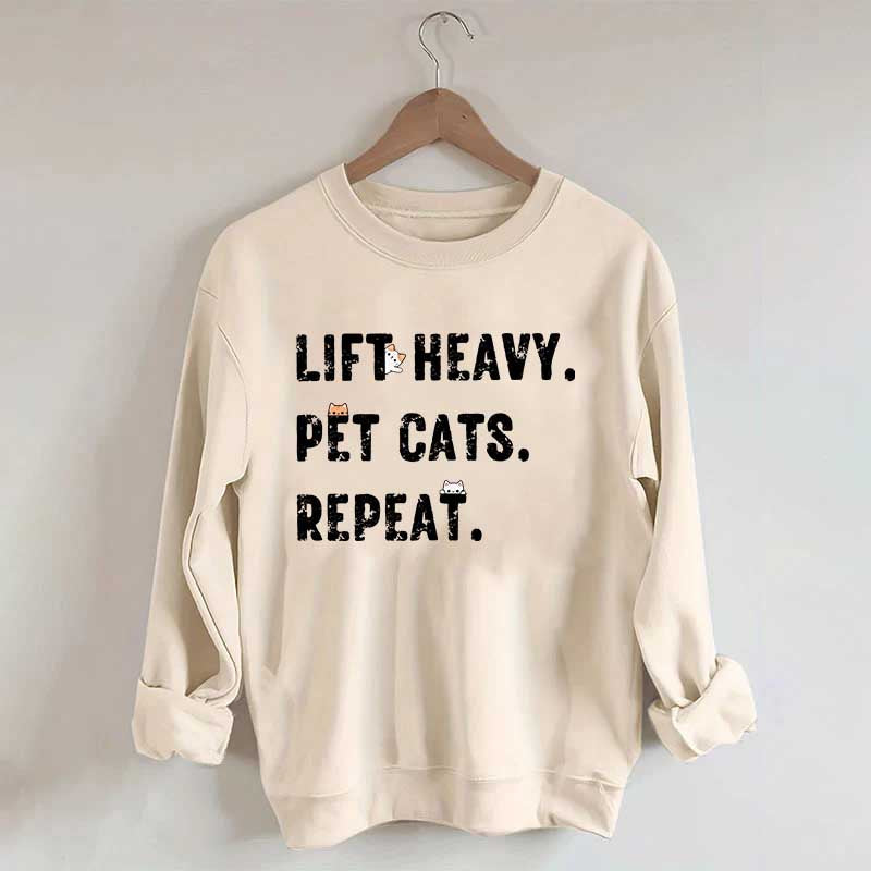 Funny Weight Lifting Cats Sweatshirt