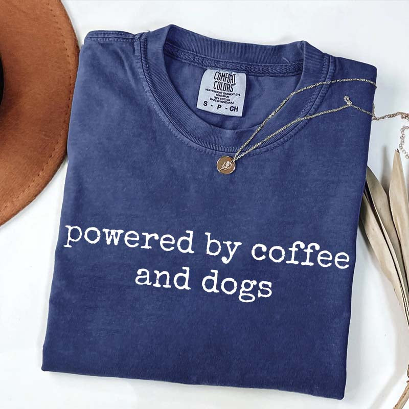Powered By Coffee And Dogs T-Shirt