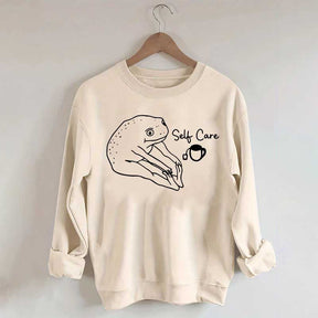 Funny Frog Self Care Sweatshirt