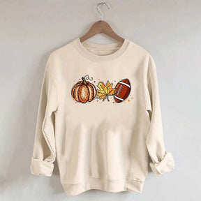 Fall Football Pumpkin Graphic Sweatshirt