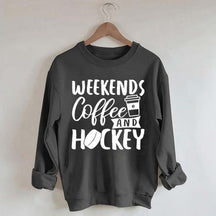 Weekends Coffee & Hockey Saying Sweatshirt