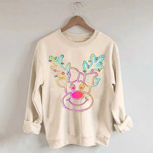 Neon Reindeer Christmas Sweatshirt