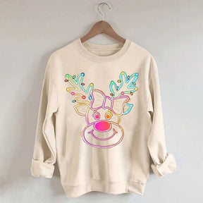 Neon Reindeer Christmas Sweatshirt