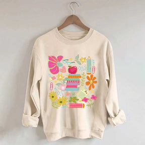 Back to School Bookish Botanical Sweatshirt