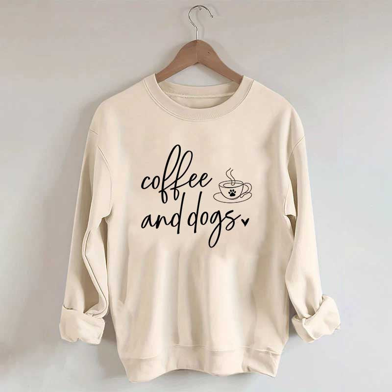 Minimalistic Coffee and Dogs Sweatshirt