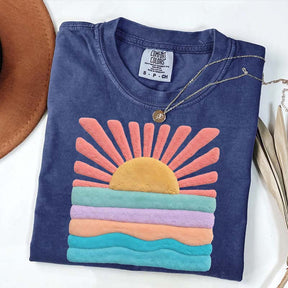 Trendy Aesthetic Sun Printed T-Shirt