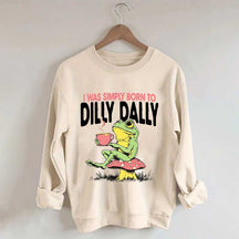 Born to Dilly Dally Vintage Frog Sweatshirt