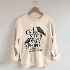 Funny I Cross Stitch Sweatshirt
