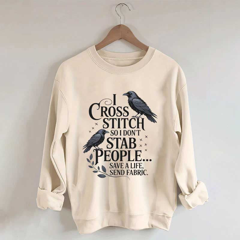 Funny I Cross Stitch Sweatshirt