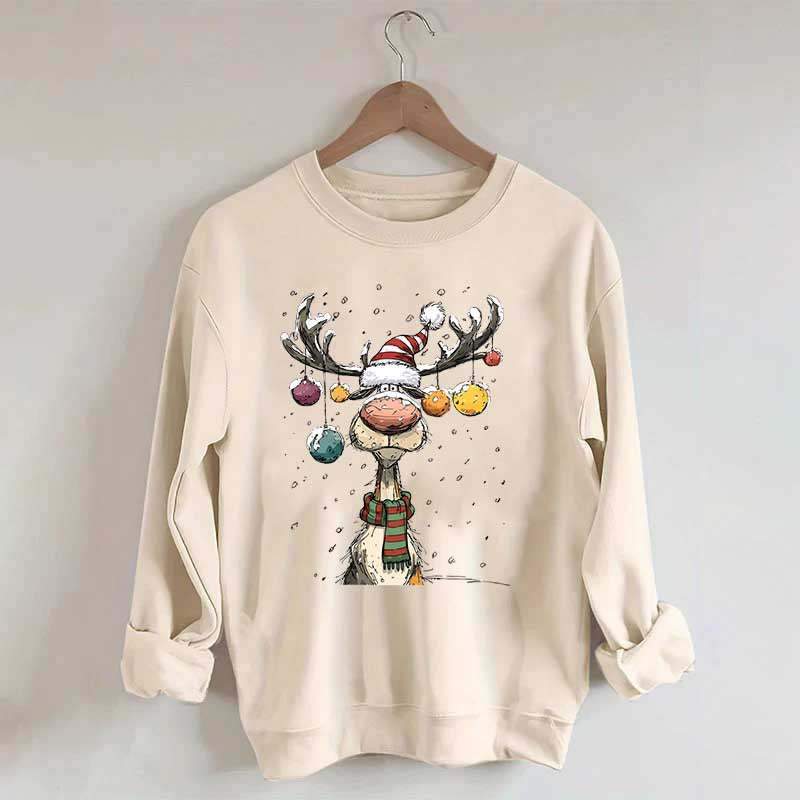 Cute Christmas Vintage Reindeer Sweatshirt