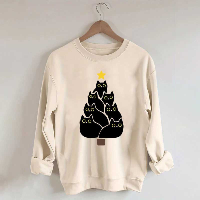 Cat Christmas Tree Lover Sweatshirt