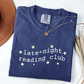 Cute Late Night Reading Club T-Shirt
