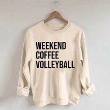 Weekend Coffee Volleyball Coach Sweatshirt