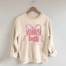 Personalized Volleyball Bow Sweatshirt