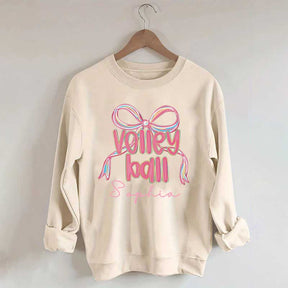 Personalized Volleyball Bow Sweatshirt