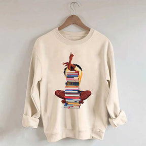 Black Woman With Books Sweatshirt