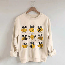 Cute Bee Positivity Teacher Sweatshirt